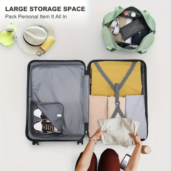 Kono 5-teiliges Hartschalen-Gepäckset – leichtes ABS, 12", 20", 24", 28" Koffer, TSA-Schlösser, 4-Rad-Drehrollen – stilvoll für Reisen - Image 10