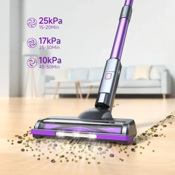 Lubluelu-Cordless Self-Standing Vacuum Cleaner, 25KPa leistungsstarke Saugkraft, 220W Stick Hoover für Tierhaare, Hartböden und Teppiche, 600ml Mülleimer - Image 2